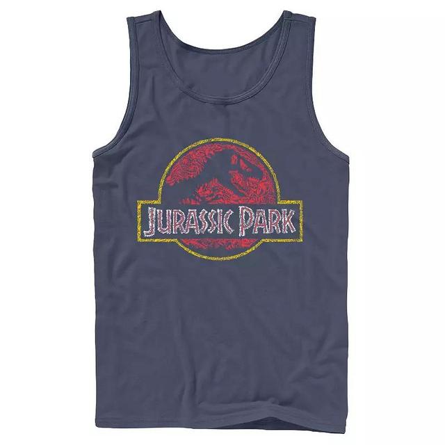 Mens Jurassic Park Classic Fossil Build Up Logo Tank Top Product Image