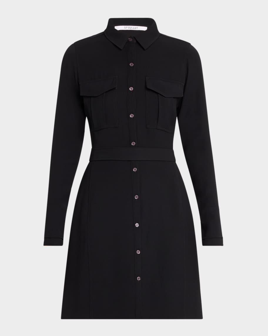 Alexis Long-Sleeve Mini Shirtdress Product Image