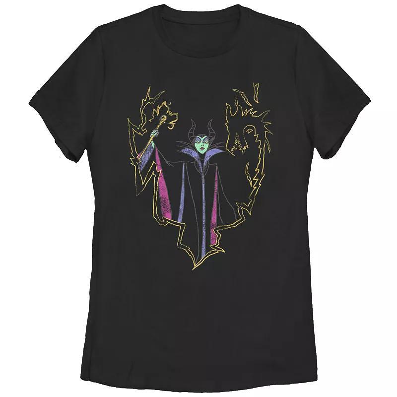 Disneys Villains Maleficent Casting Magic Womens Tee, Girls Product Image