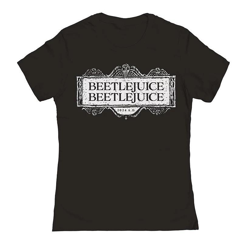 Juniors Beetlejuice Beetlejuice Logo Beetlejuice Graphic Tee, Womens Product Image