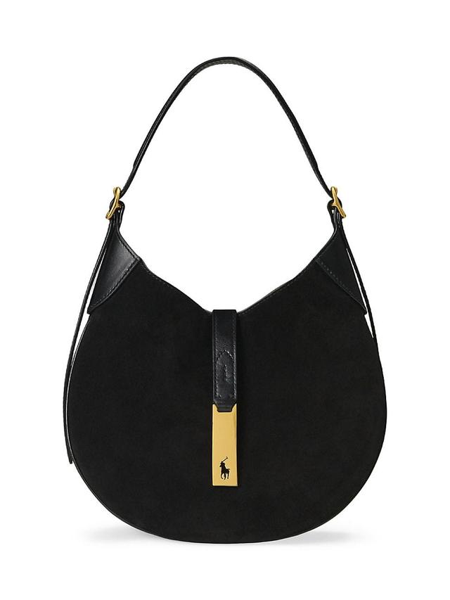 Womens Polo ID Small Suede Shoulder Bag Product Image