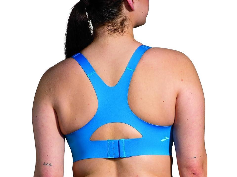 Brooks Dare Racerback Run Bra 2.0 (Azure Blue) Women's Bra Product Image