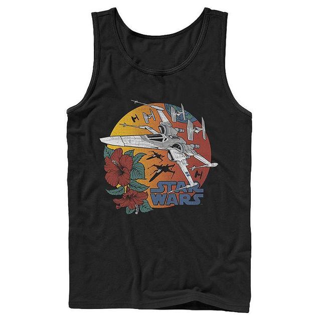 Mens Star Wars The Rise of Skywalker Tropical X-Wing Tank Top Product Image