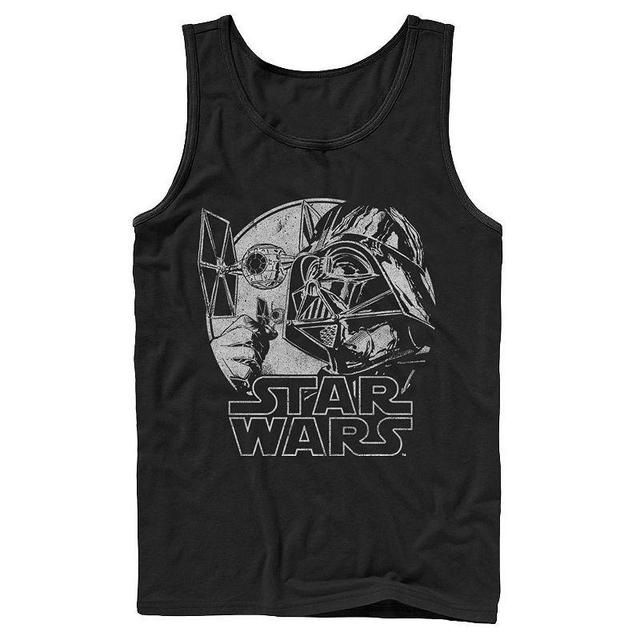 Mens Star Wars Darth Vader And Ships Tank Top Product Image