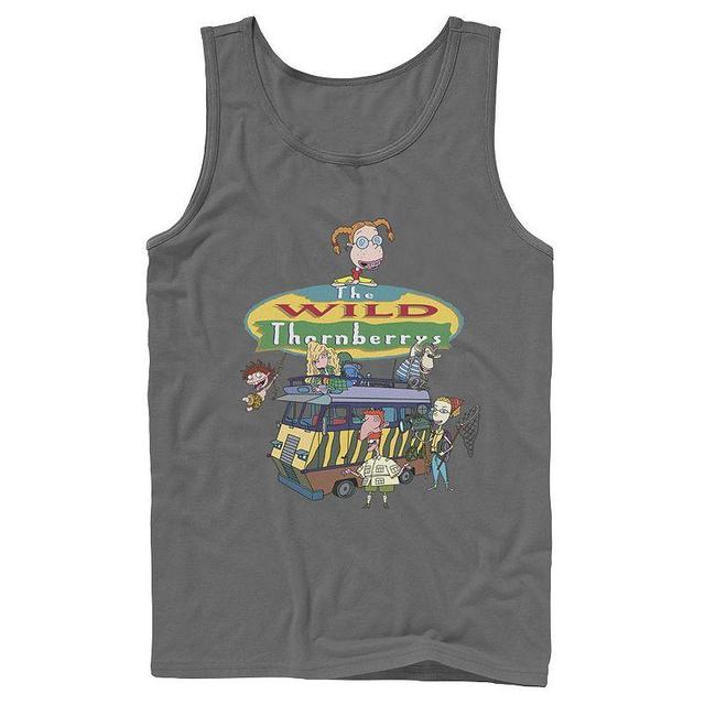 Mens Nickelodeon The Wild Thornberrys Family RV Logo Tank Top Grey Product Image