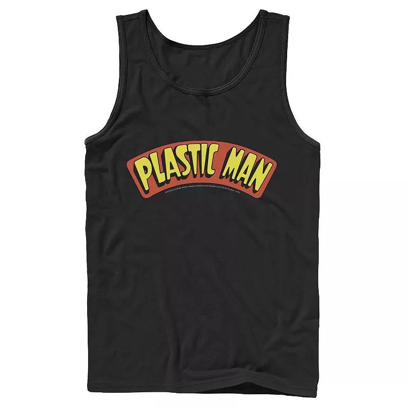 Mens DC Comics Plastic Man Text Logo Poster Tank Top Product Image