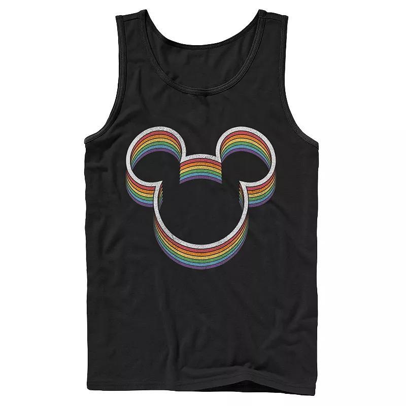 Disneys Mickey & Friends Pride Rainbow Ears Adult Tank Top, Mens Product Image