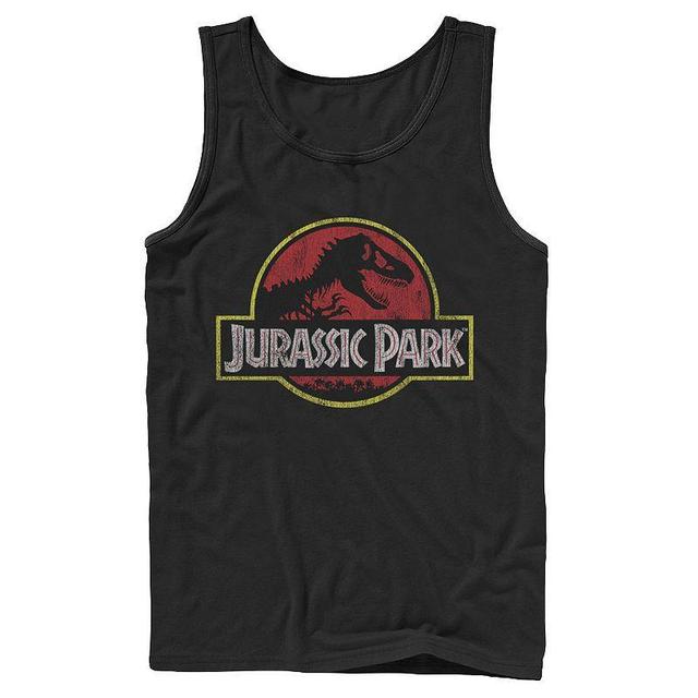 Mens Jurassic Park Distressed Original Park Logo Graphic Tank Top Product Image