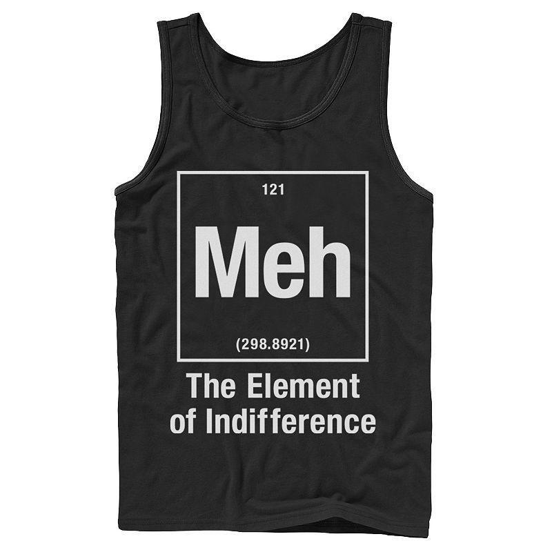 Mens Meh Element of Indifference Periodic Table Science Tank Product Image