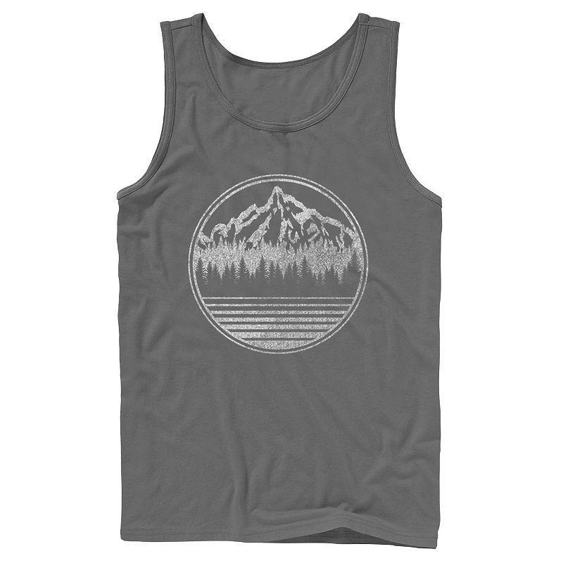 Mens Outdoorsy Type Silhouette Tank Top Grey Product Image