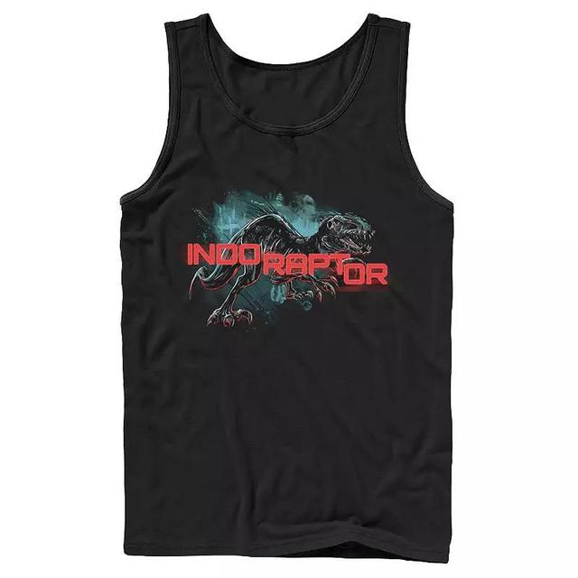 Mens Jurassic Park Logo Gradient Sunset Graphic Tank Top Product Image