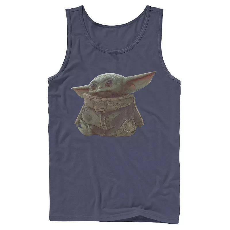 Mens Star Wars The Mandalorian The Child aka Baby Yoda Portrait Tank Top Athletic Grey Product Image