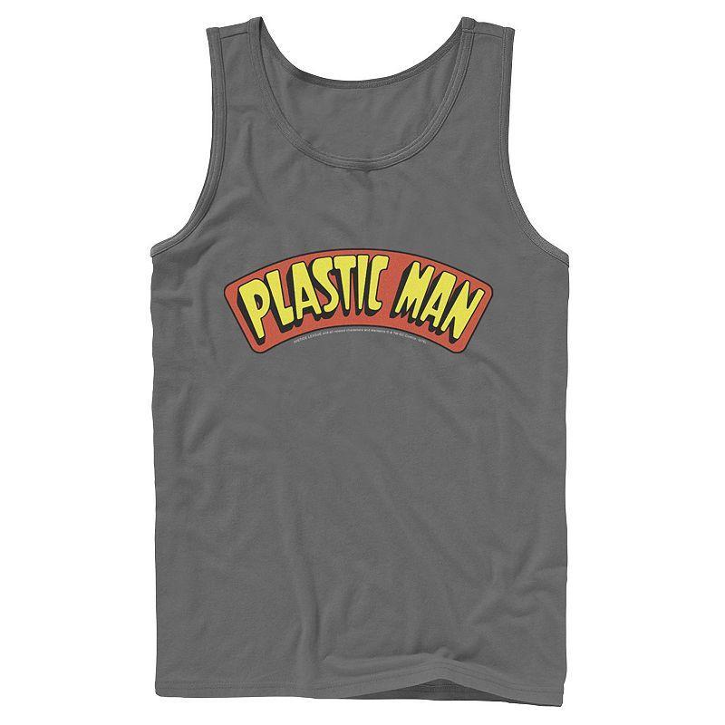 Mens DC Comics Plastic Man Text Logo Poster Tank Top Product Image