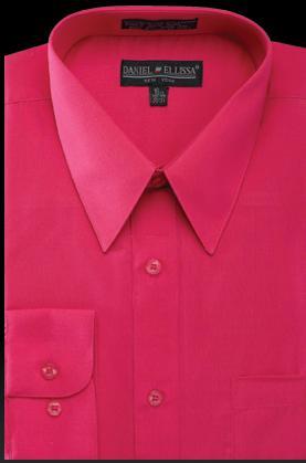 Basic Dress Shirt Regular Fit in Fuchsia Product Image