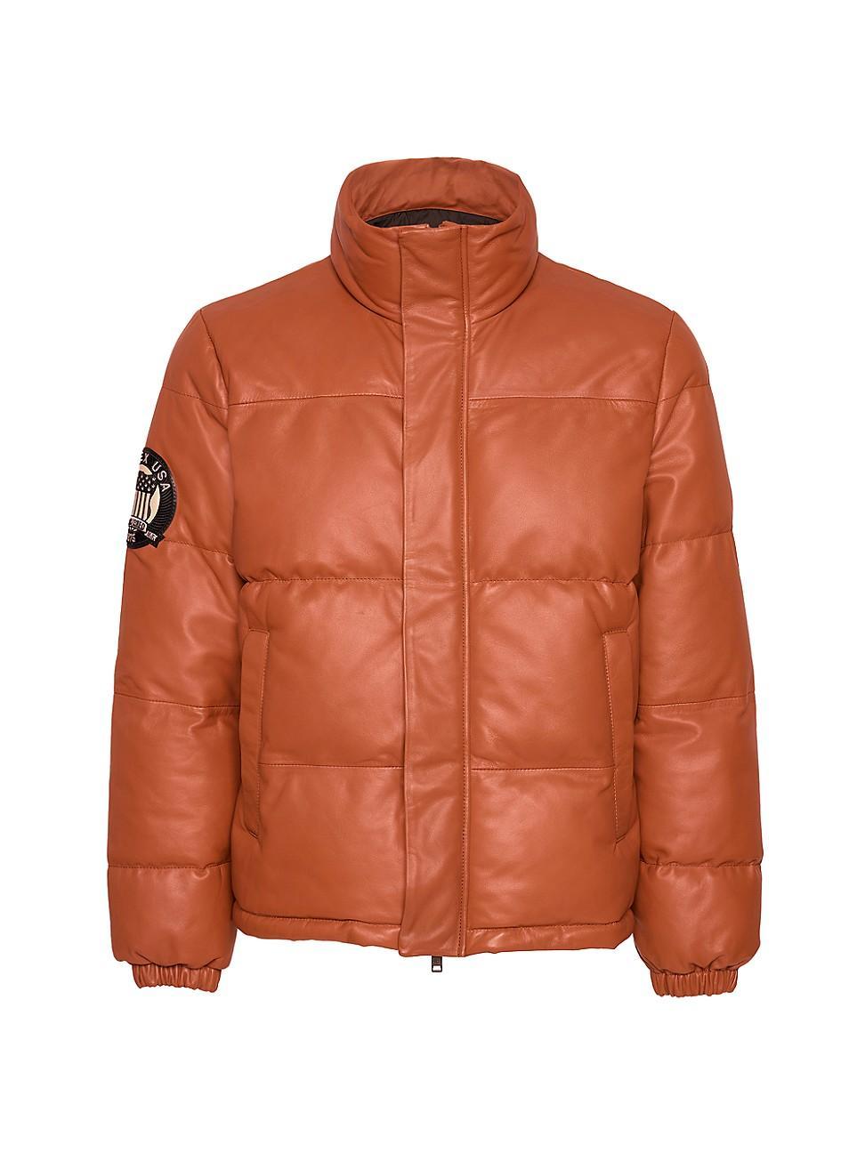 Mens Official Quilted Leather Parka Product Image