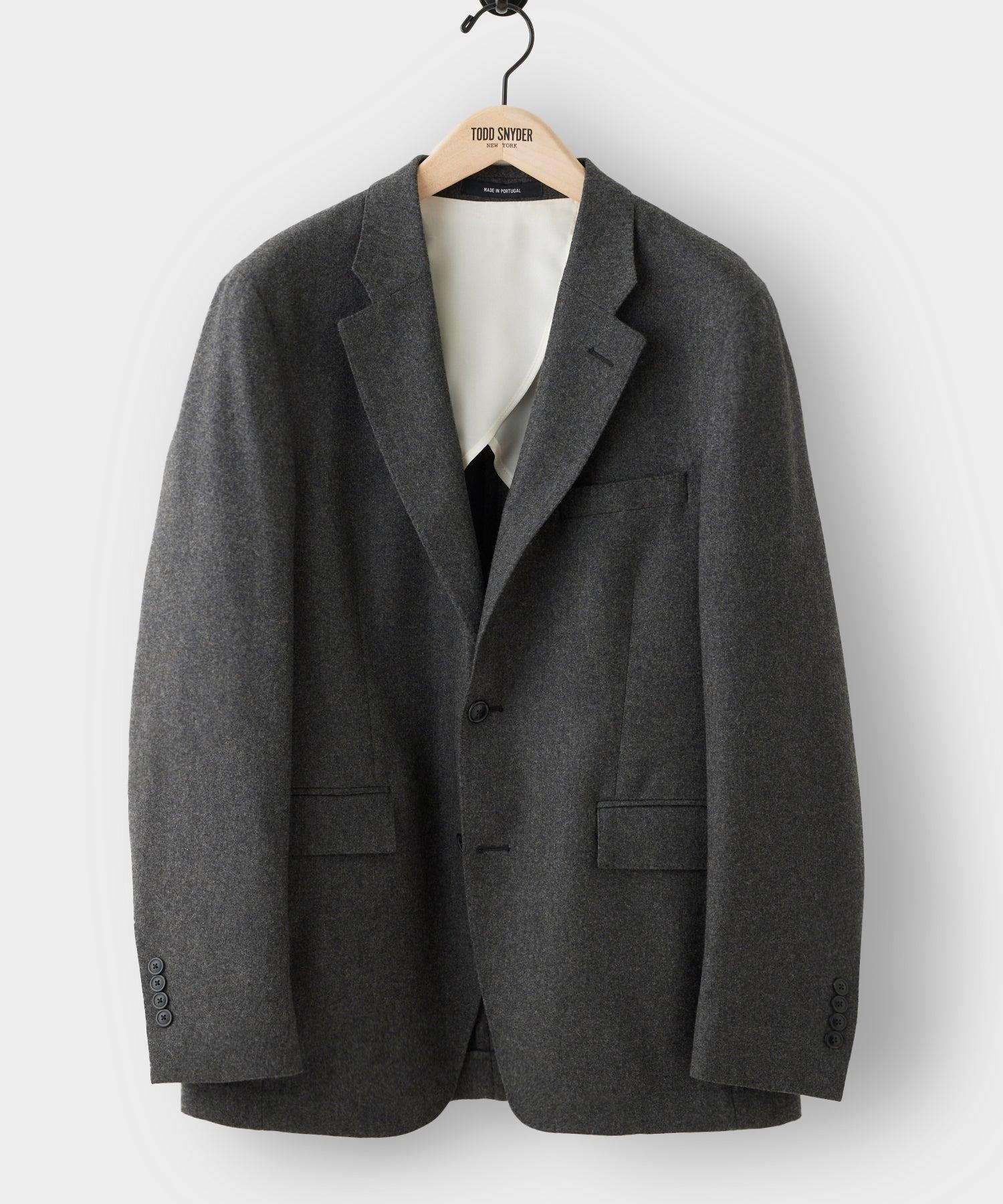 Italian Flannel Sutton Jacket in Charcoal Product Image