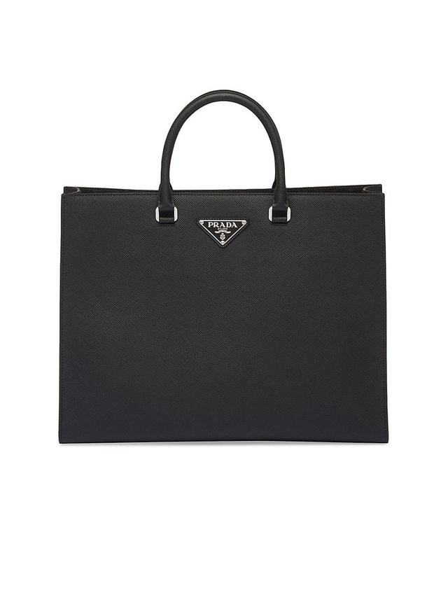 Mens Saffiano Leather Tote Bag Product Image