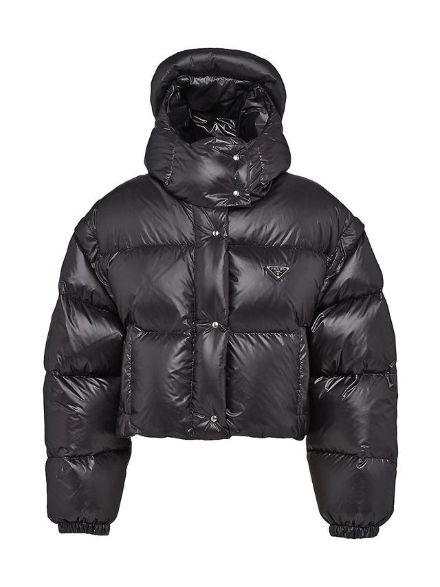 Womens Re-Nylon Convertible Cropped Down Jacket Product Image