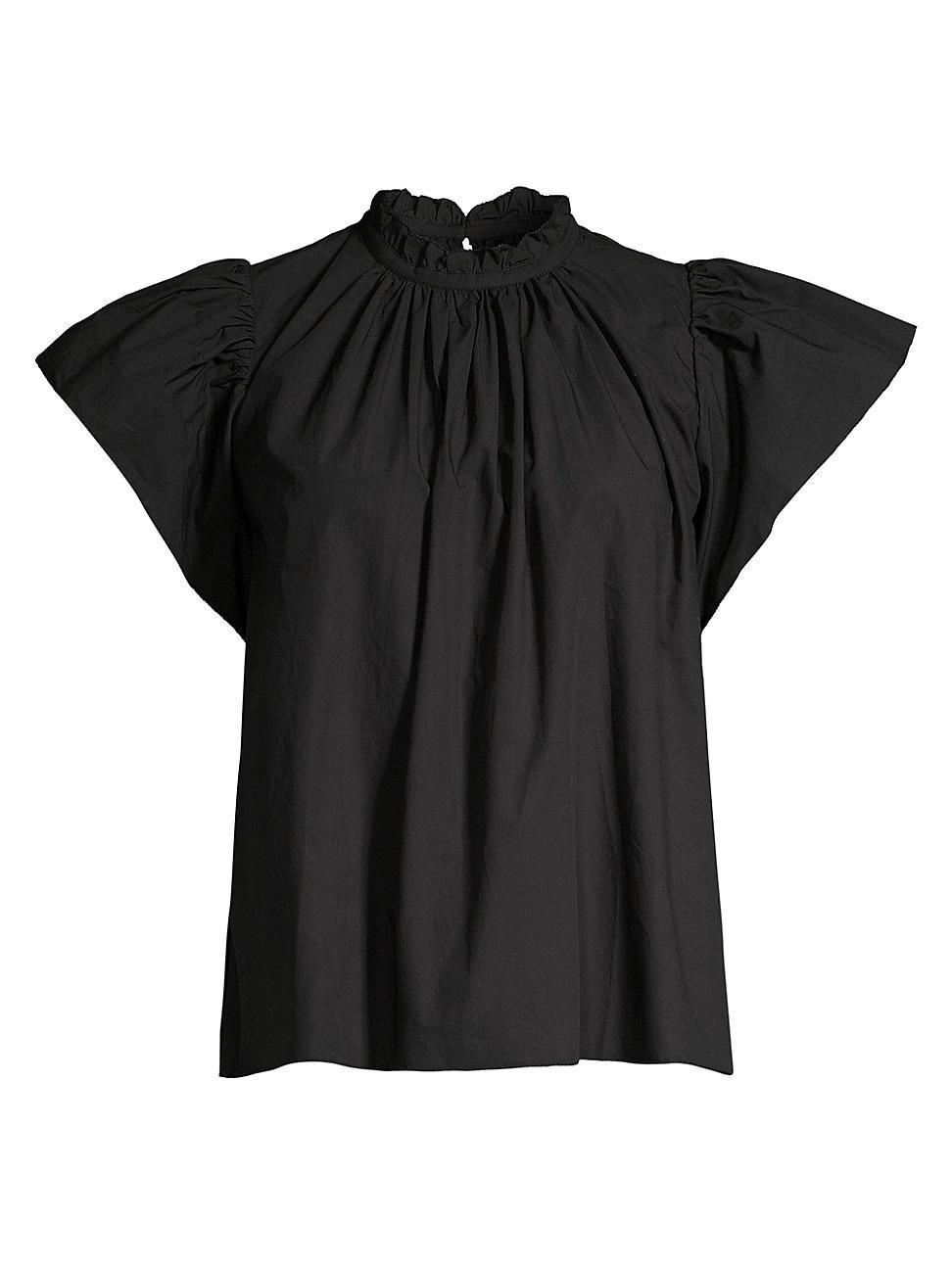 Womens Carla Ruffle-Neck Top Product Image