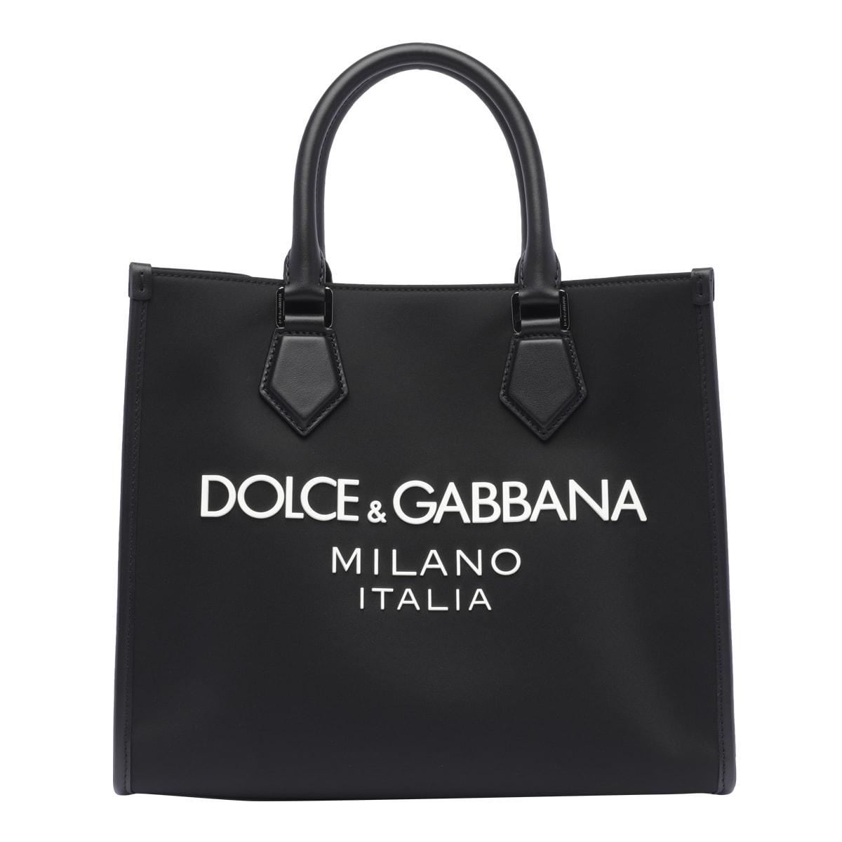 Nylon Logo Shopping Bag In Black Product Image