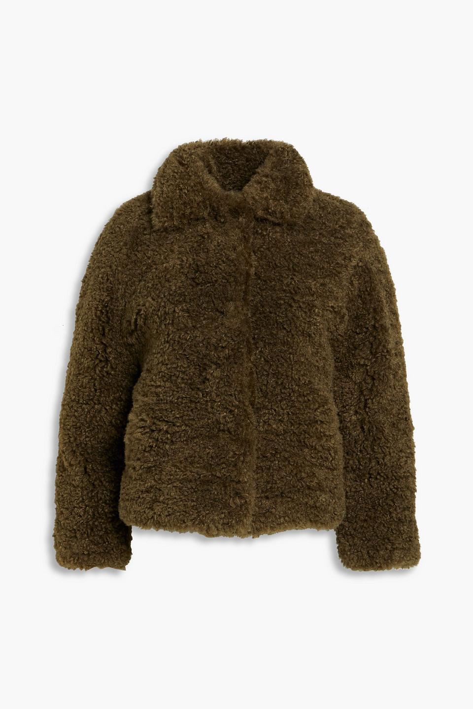 Hesper Faux Shearling Jacket In Army Green product image