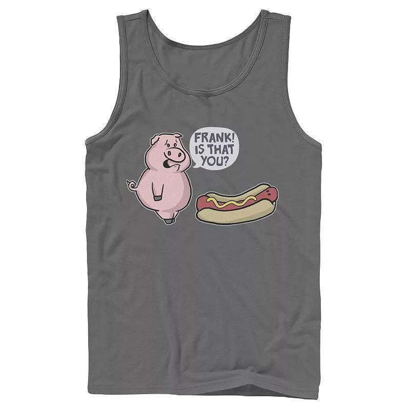 Mens Is That You Frank Pig And Hotdog Tank Top Grey Product Image