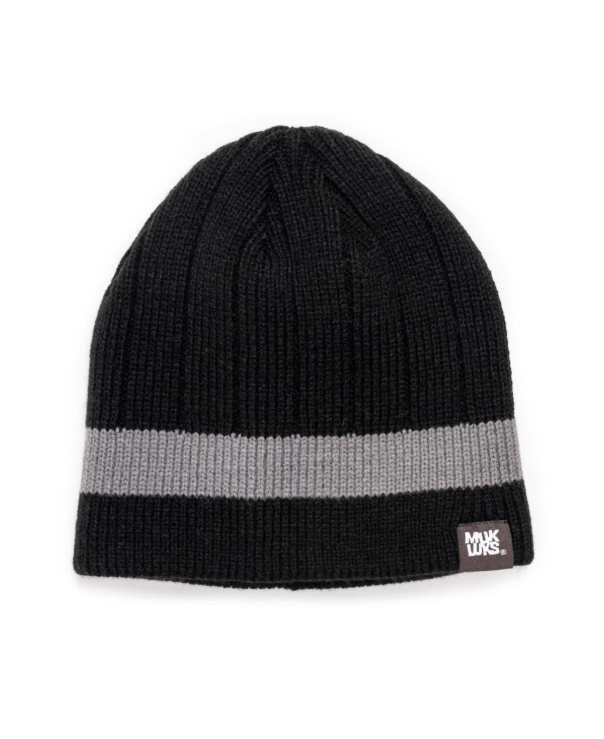 Mens MUK LUKS Ribbed Beanie, Oxford Product Image