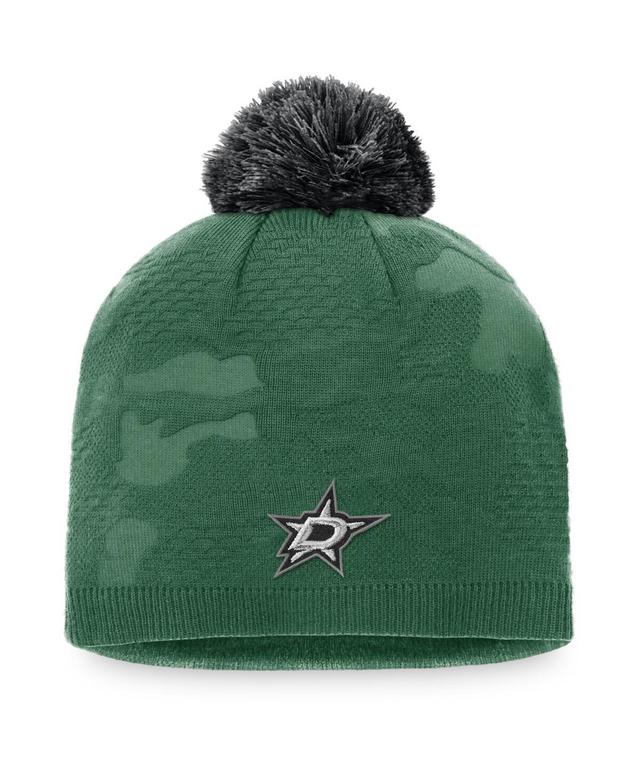 Womens Fanatics Branded Kelly Green/Black Dallas Stars Authentic Pro Team Locker Room Beanie with Pom Product Image