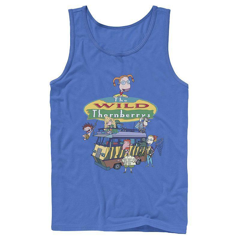 Mens Nickelodeon The Wild Thornberrys Family RV Logo Tank Top Grey Product Image