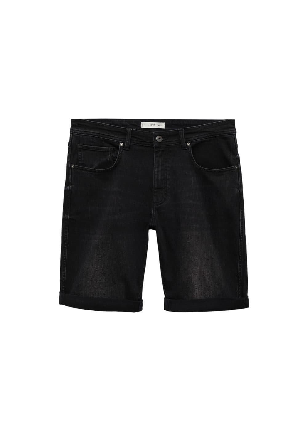 MANGO MAN - Slim-fit denim bermuda shorts black denimMen Product Image