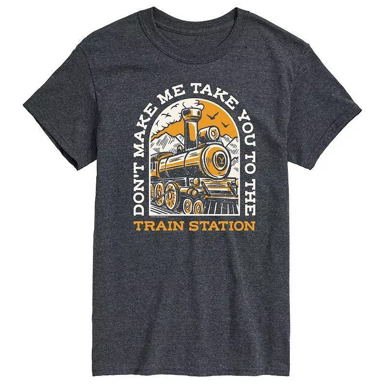 Big & Tall Yellowstone Train Station Graphic Tee, Mens Product Image