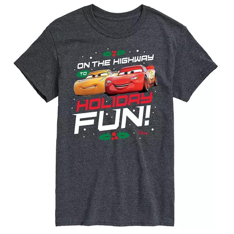 Disneys Cars Mens Highway To Holiday Fun Graphic Tee Product Image