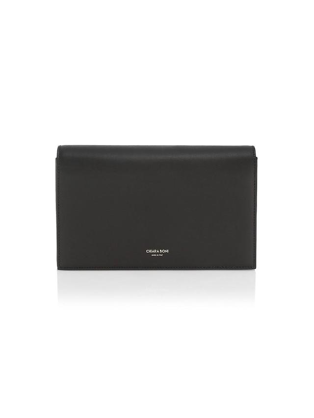 Womens Elena Vitello Arno Leather Clutch Product Image