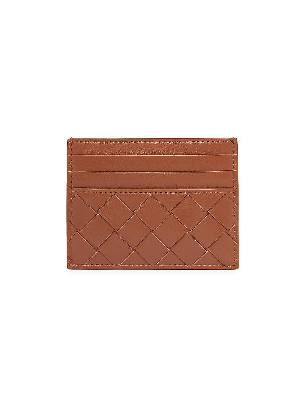 Womens Intrecciato Leather Cardholder Product Image