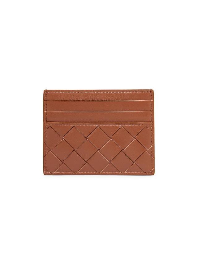 Womens Intrecciato Leather Cardholder Product Image