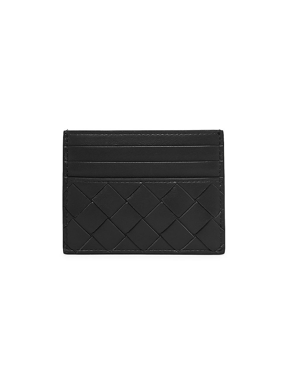 Womens Intrecciato Leather Cardholder Product Image