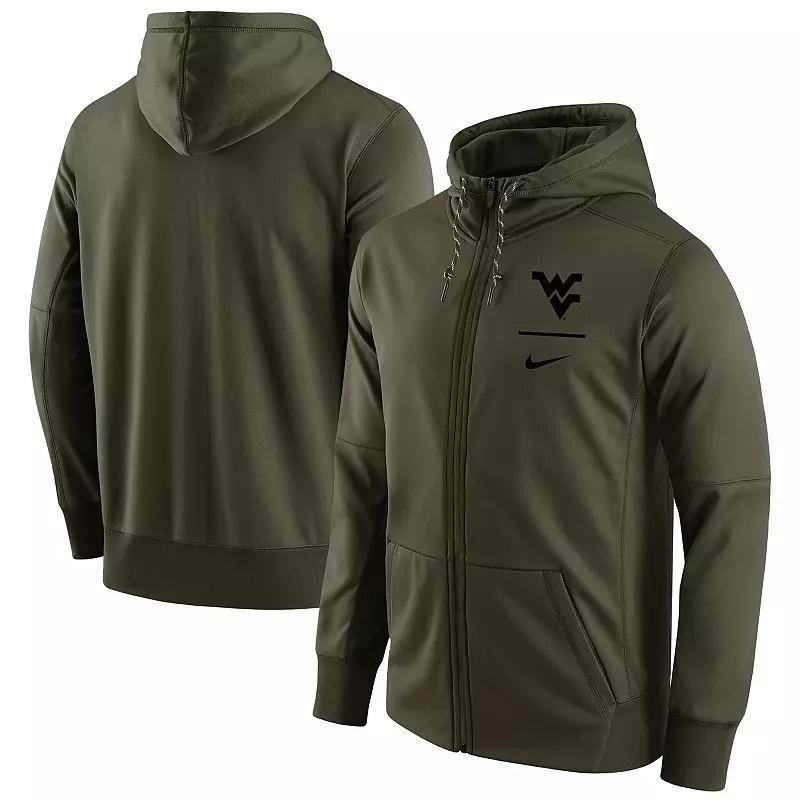 Mens Nike Olive Oklahoma Sooners Tonal Logo Stack Performance Full-Zip Hoodie Product Image