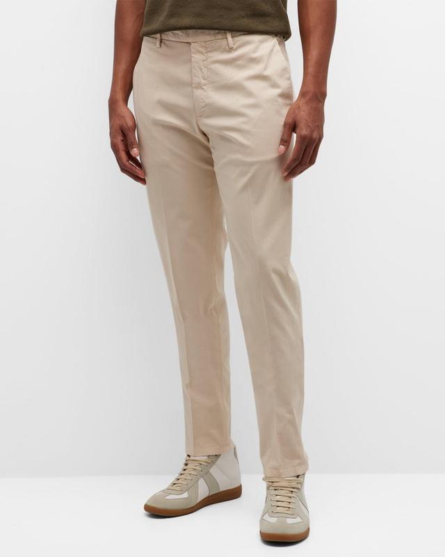 Mens Flat-Front Stretch Cotton Pants Product Image