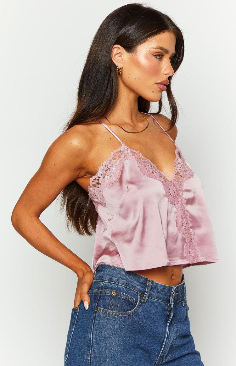 Tammy Pink Lace Cami Top Product Image