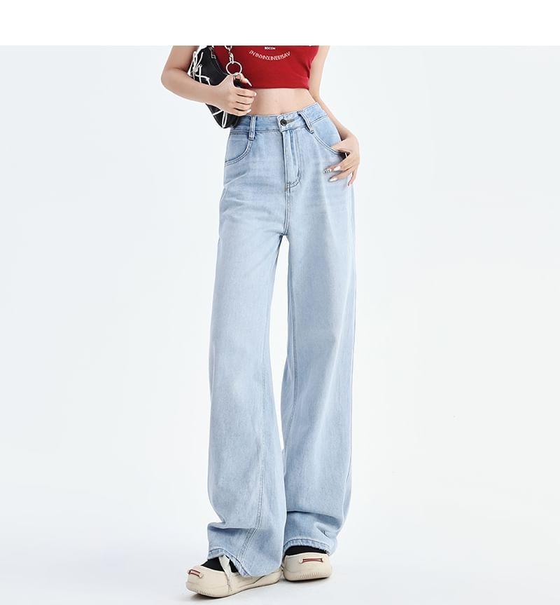 High Waist Wide Leg Jeans Product Image