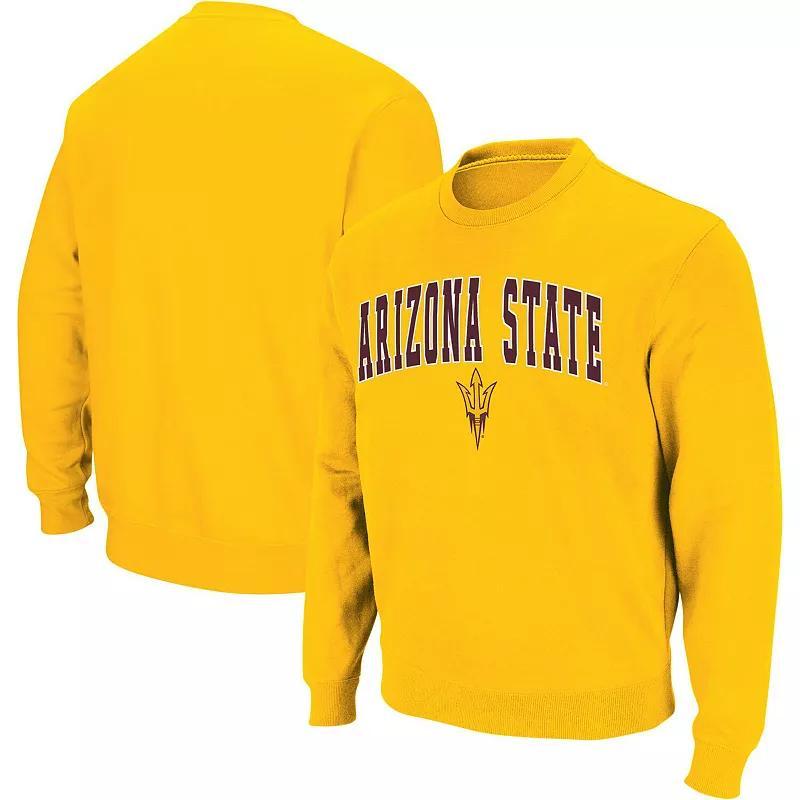 Mens Colosseum Arizona State Sun Devils Arch & Logo Crew Neck Sweatshirt Product Image