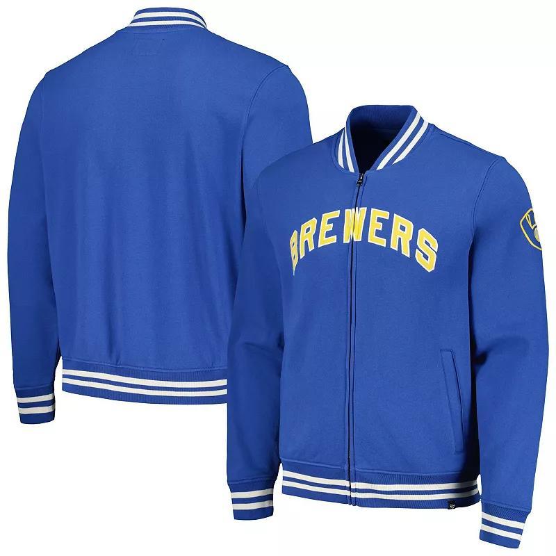 Mens 47 Royal Milwaukee Brewers Wax Pack Pro Camden Full-Zip Track Jacket Product Image