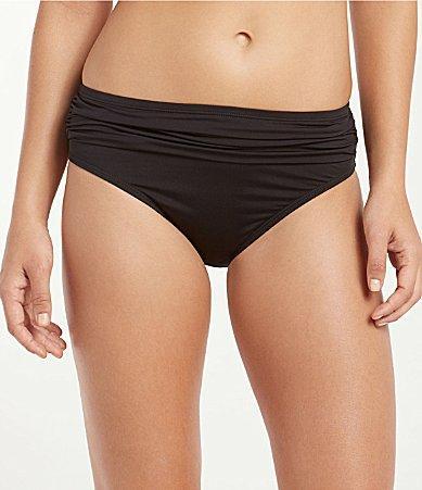 Tommy Bahama Pearl Solids Shirred Hipster Swim Bottom Product Image