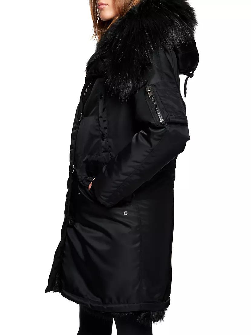 Stella Faux Fur-Lined Down Coat Product Image