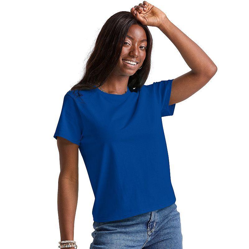 Hanes Essentials Womens Cotton T-Shirt, Classic Fit Natural XS Product Image