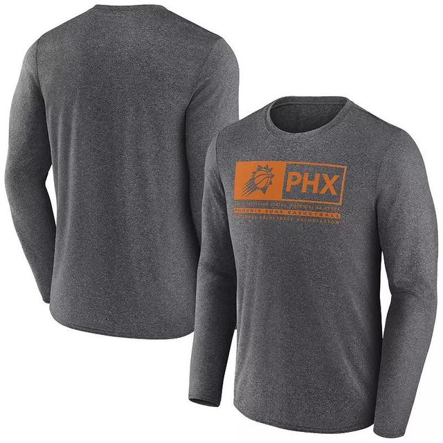 Mens Fanatics Branded Heather Charcoal Phoenix Suns Three-Point Play T-Shirt Product Image