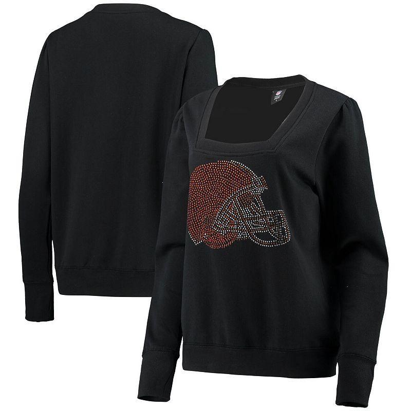 Womens Cuce Cleveland Browns Winners Square Neck Pullover Sweatshirt Product Image