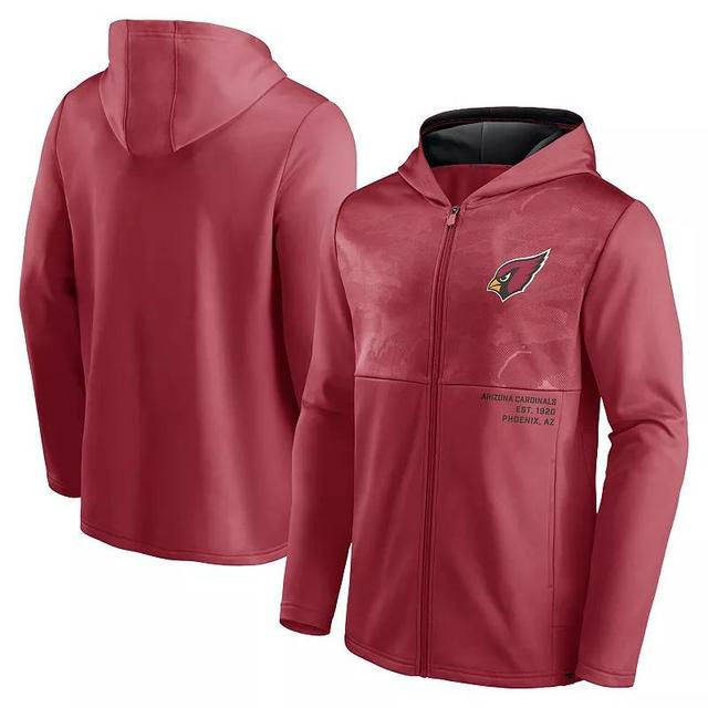 Mens Fanatics Branded Cardinal Arizona Cardinals Defender Full-Zip Hoodie Jacket Product Image