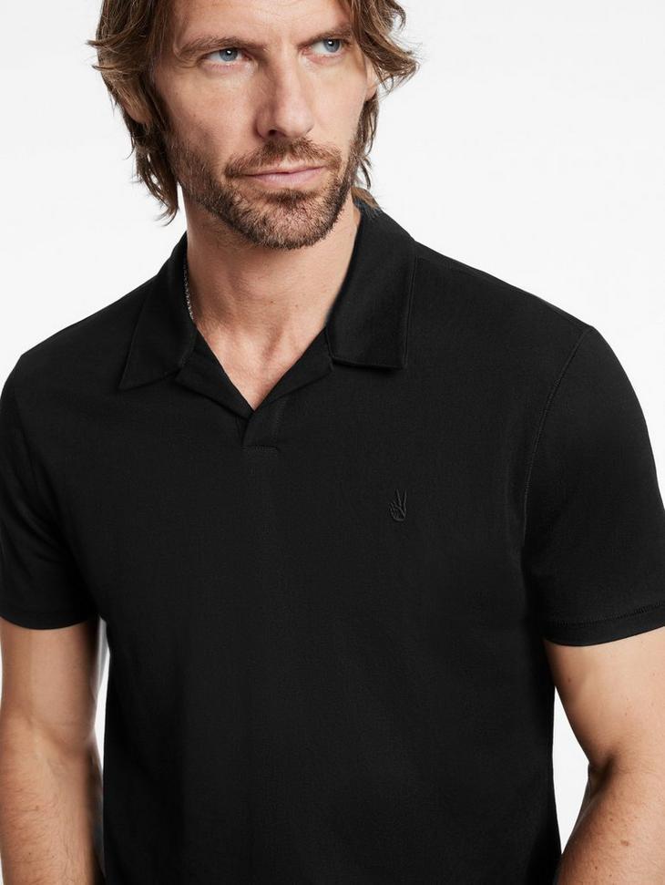 John Varvatos Short Sleeve Pique Polo Male Product Image