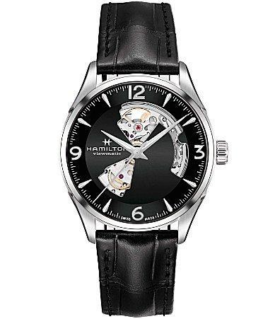 Hamilton Jazzmaster Skeleton Leather Strap Watch, 42mm Product Image